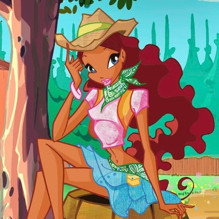 illustrated girl cartoon pfp for profile use