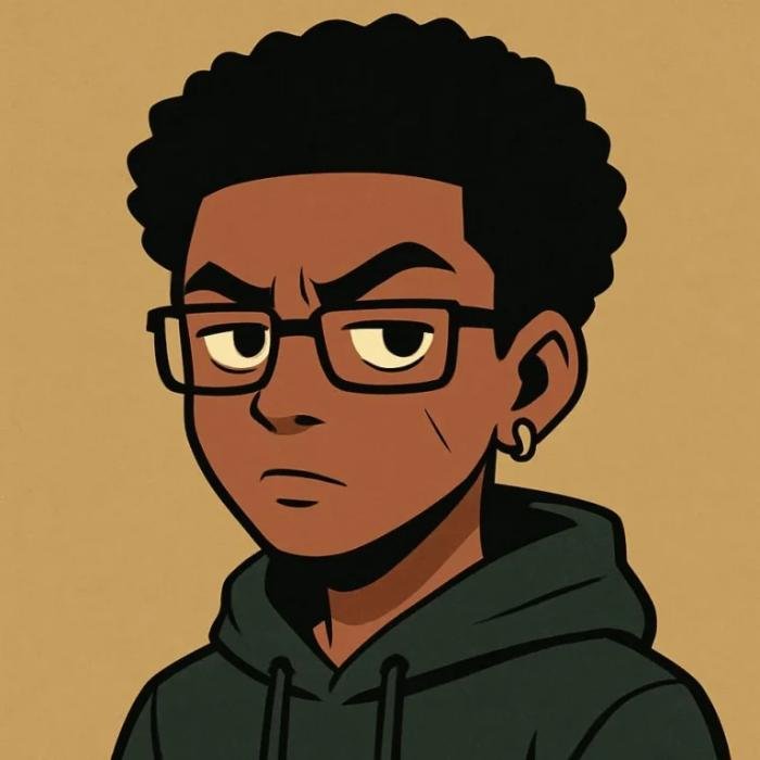neutral background black guy pfp