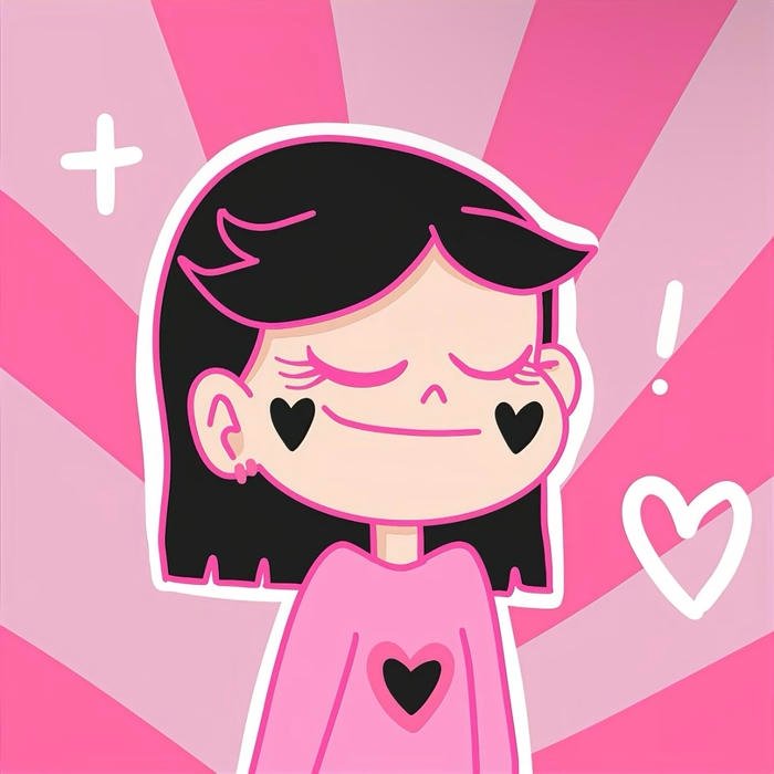 pfp cartoon girl suitable for online profiles