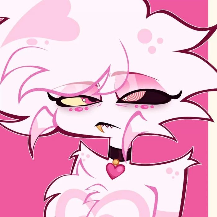 pink angel dust pfp cartoon character profile image aesthetic