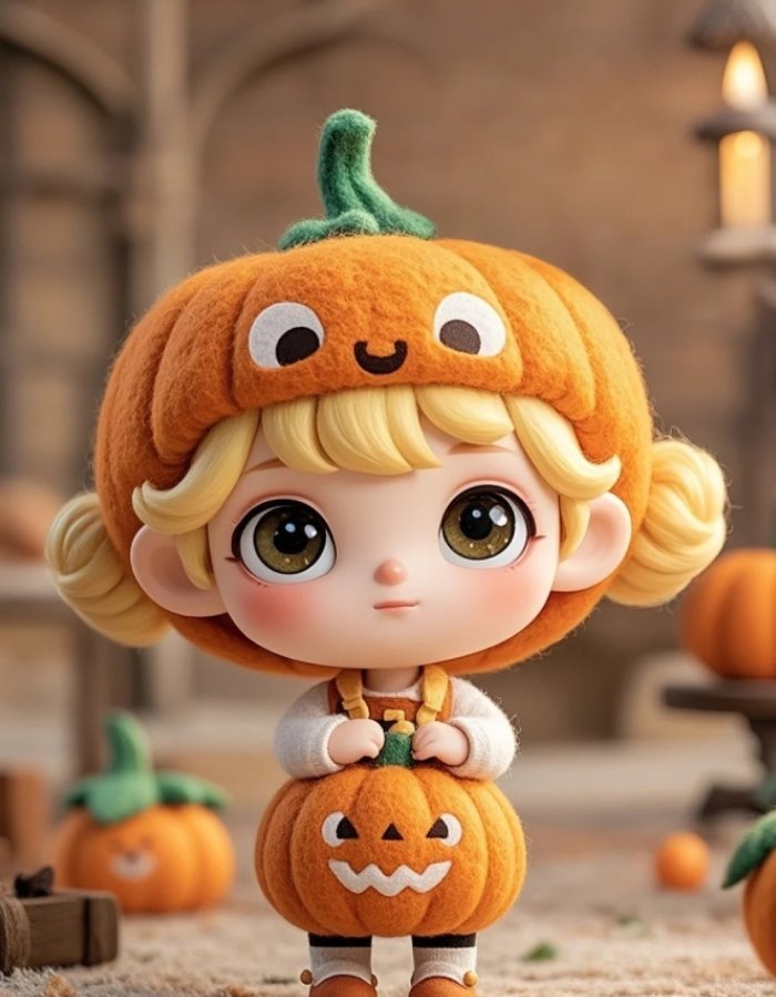 pumpkin baby character looks halloween pfp cute