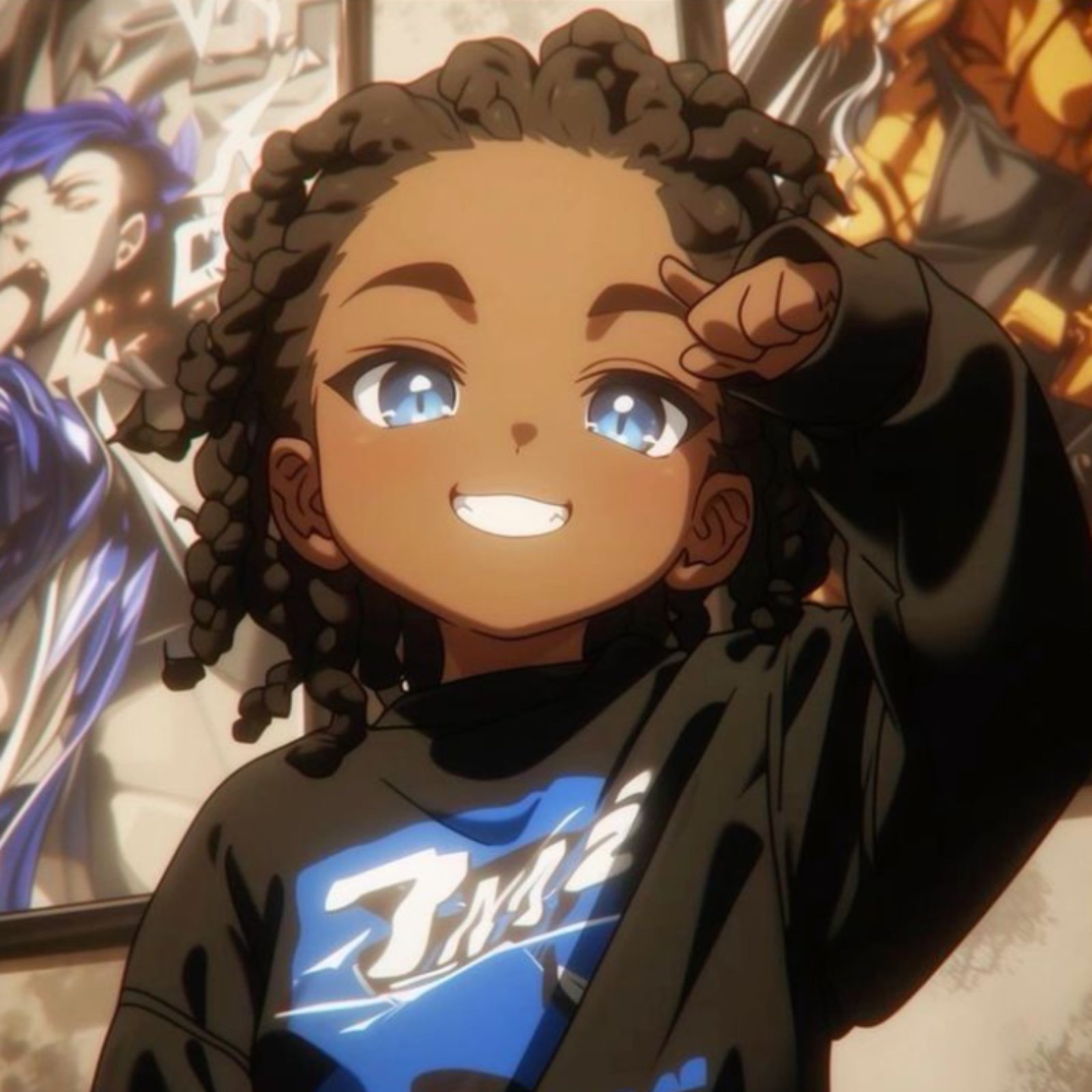 relaxed headshot black guy pfp design