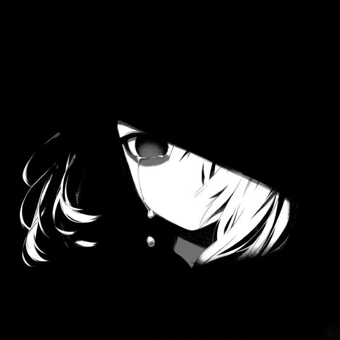 simple dark portrait black discord pfp theme