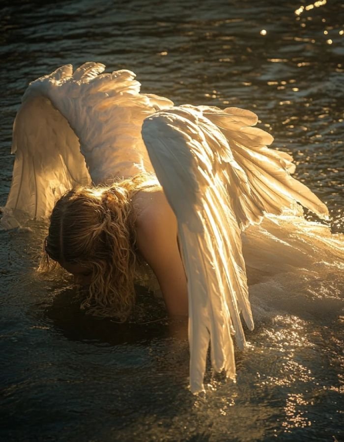 spiritual profile design centered on angel pfp symbolism