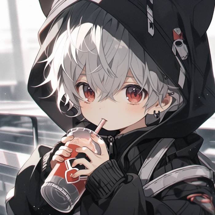 sweet looking character in chibi pfp profile image