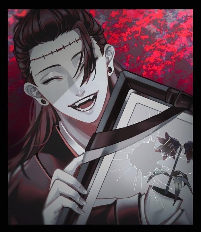 thoughtful dominance surrounds the geto pfp