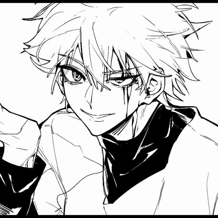 Aesthetic focused portrait developed for anime man pfp