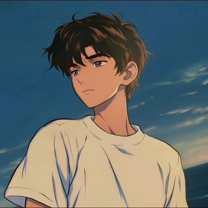 Artistic profile crop designed around anime man pfp needs