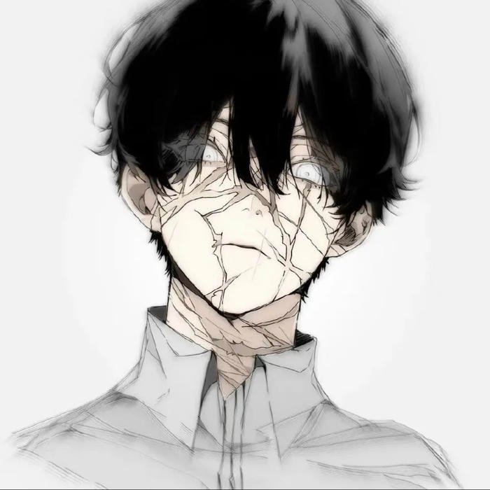 Broken mood sad anime pfp boy reflecting loss