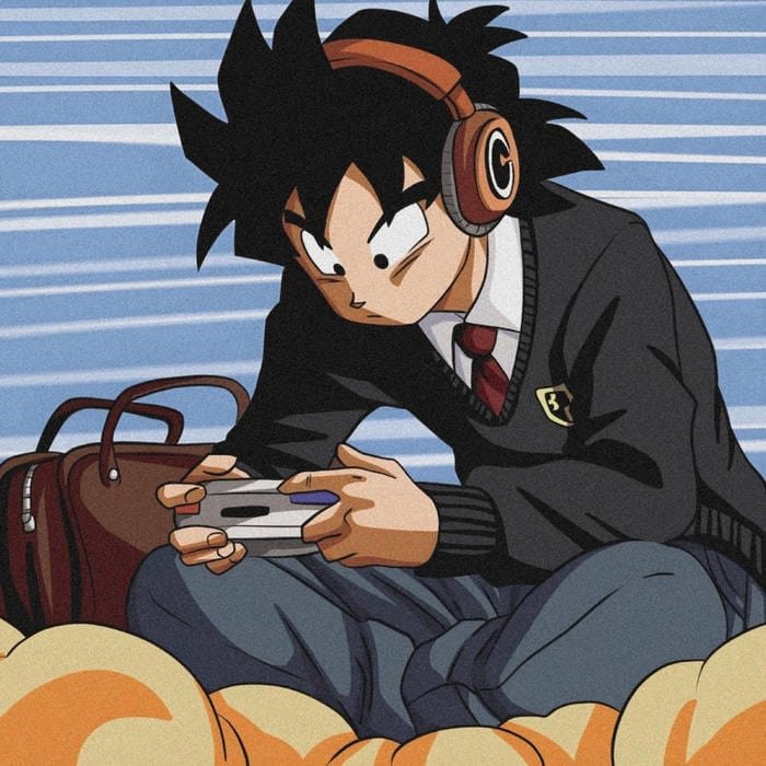 Charged anime presence built around dragon ball pfp concept