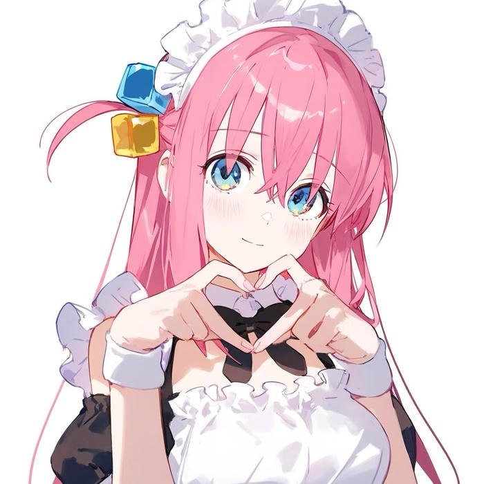 Charming illustration anime waifu pfp for profile use