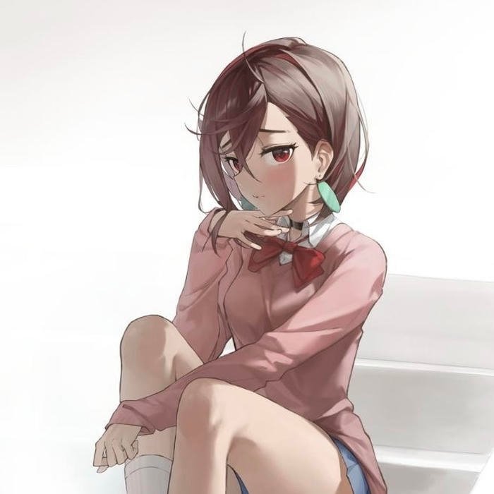 Clean profile image concept built around momo ayase pfp