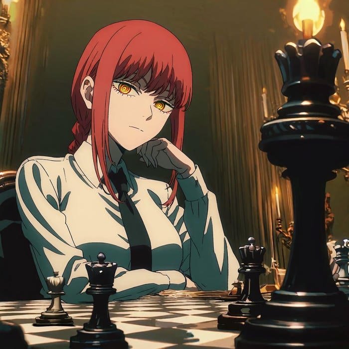 Clean visual composition supporting makima pfp aesthetic