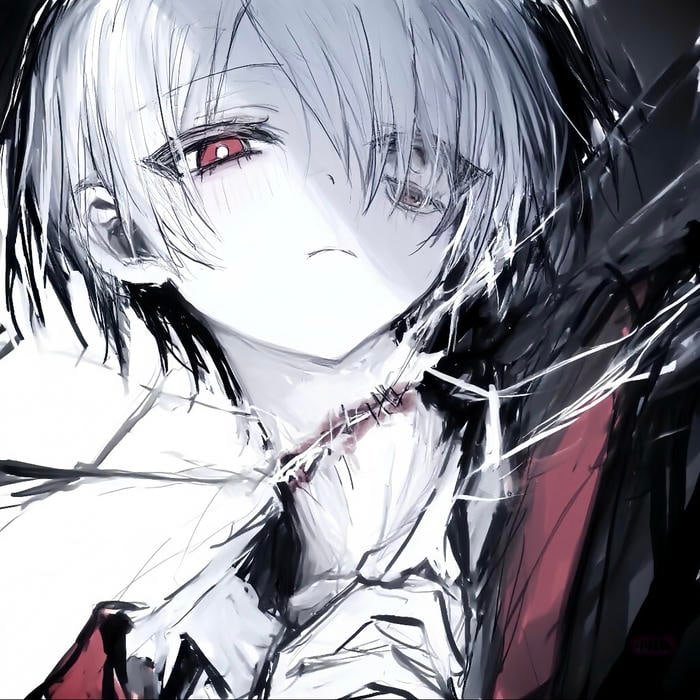 Cold anime pfp marked by solemn tone and controlled demeanor