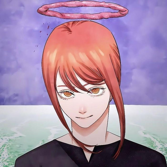 Cold confident gaze captured clearly inside makima pfp