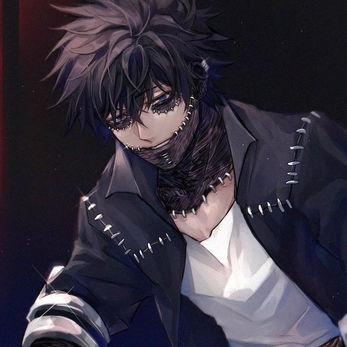 Cold hatred visible in eyes featured in dabi pfp