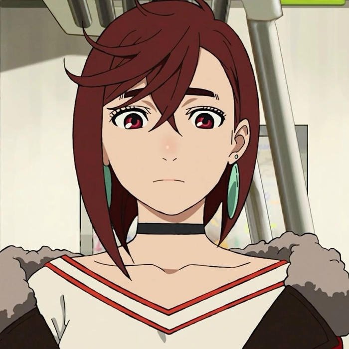 Confident anime girl expression highlighted clearly in momo ayase pfp