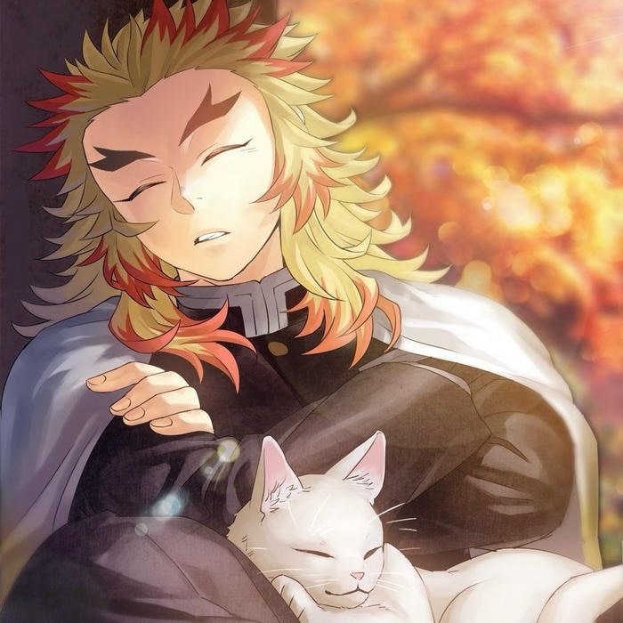 Confident heroic expression highlighted within rengoku pfp