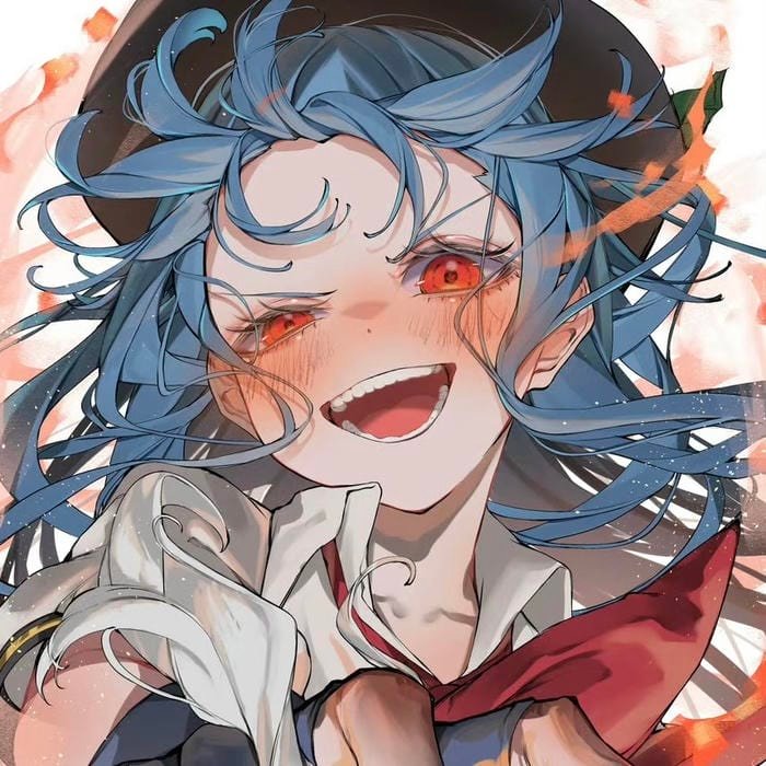 Crazy pfp amplifying distorted perception and volatile presence