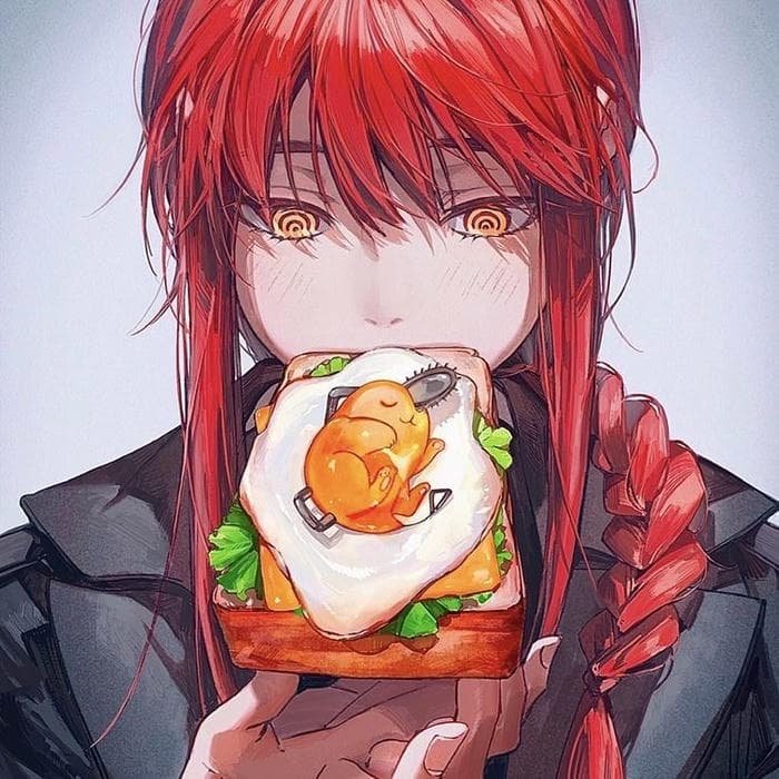 Dark anime avatar energy focused in makima pfp