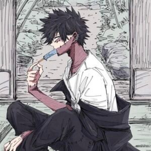 Dark anime profile showing emotional detachment via dabi pfp