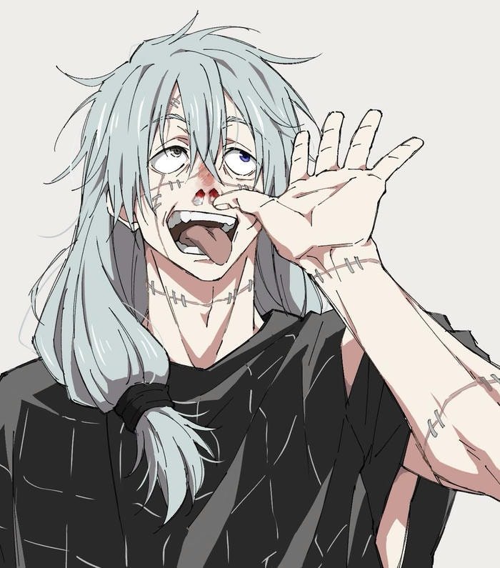 Dark fascination with humanity shown through mahito pfp