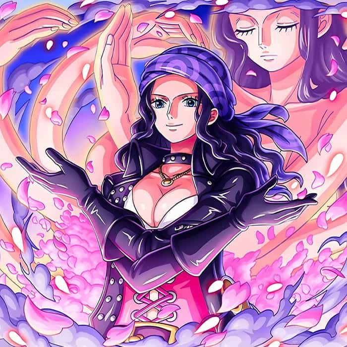 Dark feminine anime charm emphasized in robin pfp