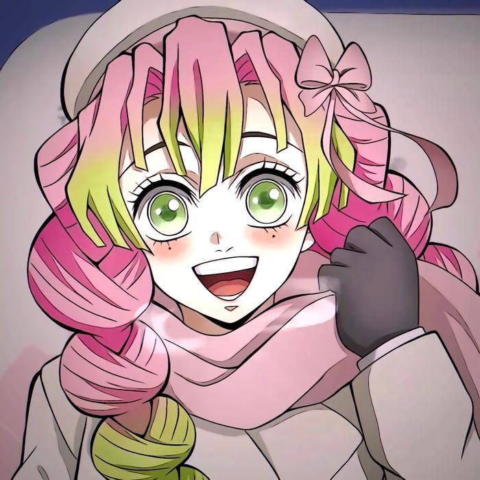 Delicate pastel illustration feeling seen in mitsuri pfp