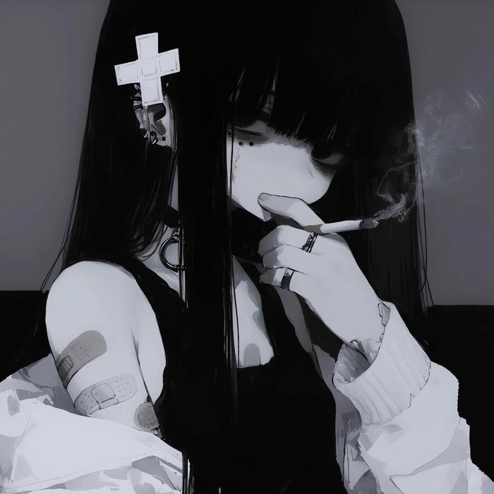 Depressed pfp portraying quiet suffering and mental heaviness