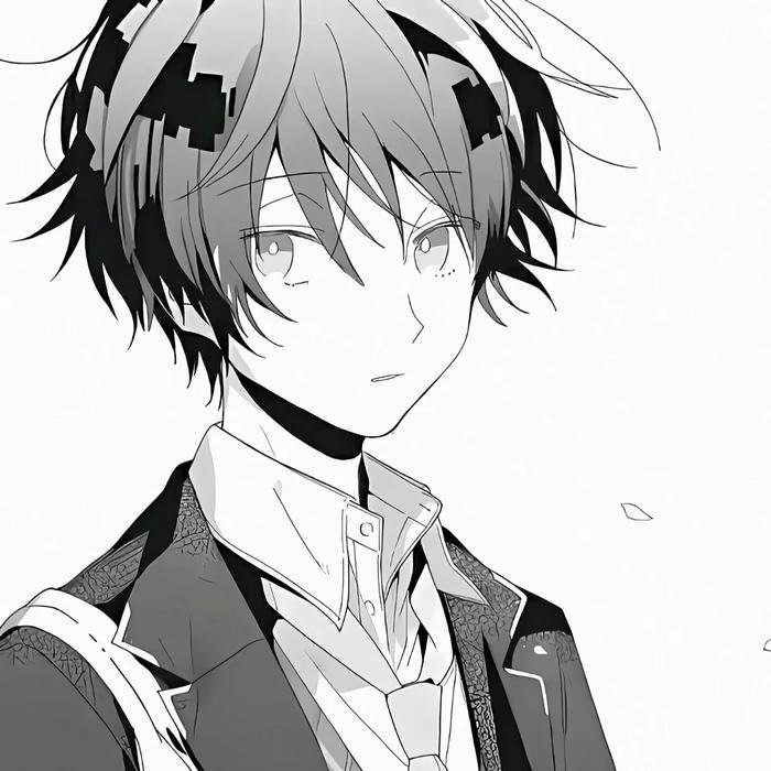 Digital anime portrait concept suitable for anime man pfp use