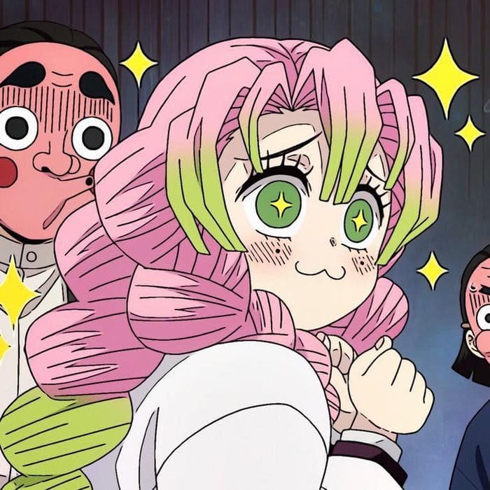 Dreamlike color atmosphere surrounding mitsuri pfp