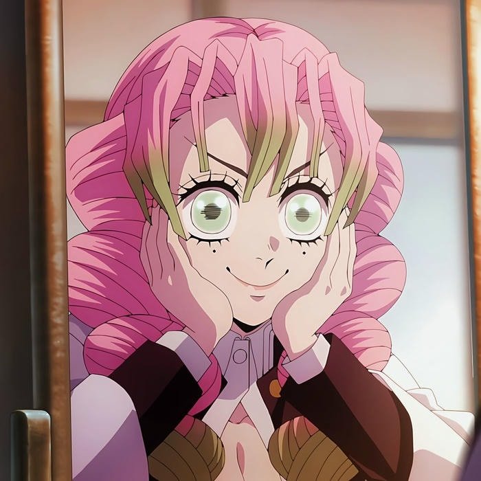 Dreamy anime aesthetic portrayed clearly in mitsuri pfp