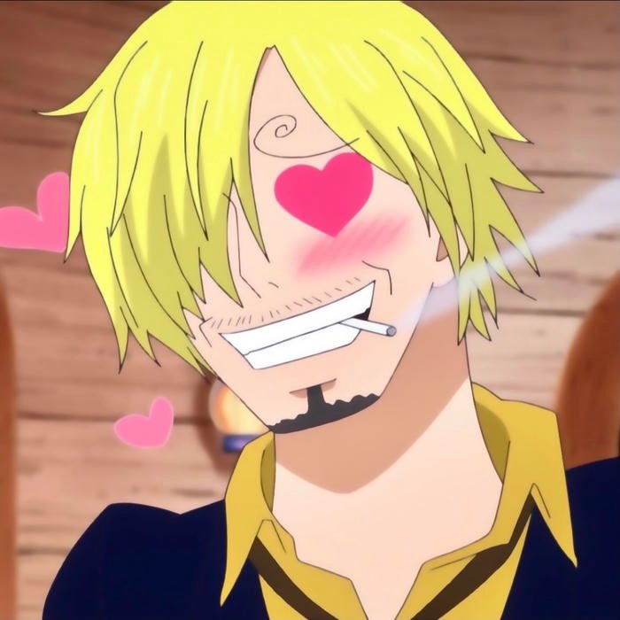 Dynamic mid action pose transformed into energetic Sanji pfp