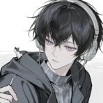 Fashion centric emo anime boy pfp with clean anime design