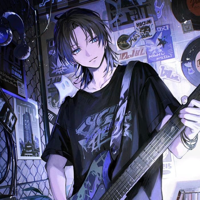 Fashion forward emo anime boy pfp blending attitude and aesthetics