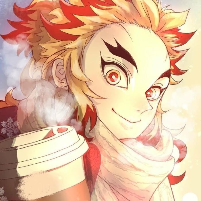 Fearless anime swordsman energy present in rengoku pfp