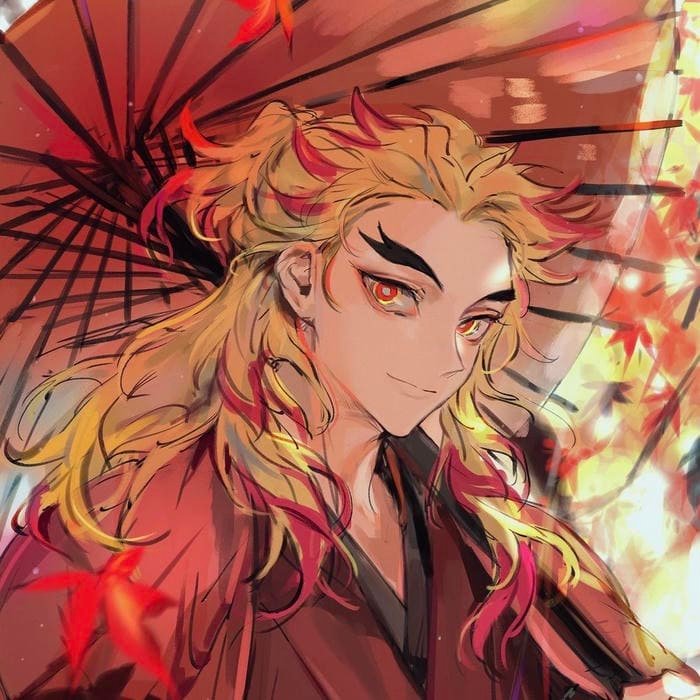 Fiery motivation and courage shown in rengoku pfp