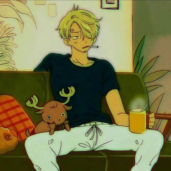 Focused intense gaze locked forward in dramatic Sanji pfp