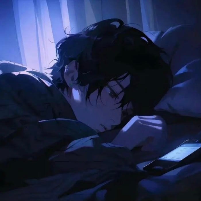 Fragile sad anime pfp boy carrying emotional weight