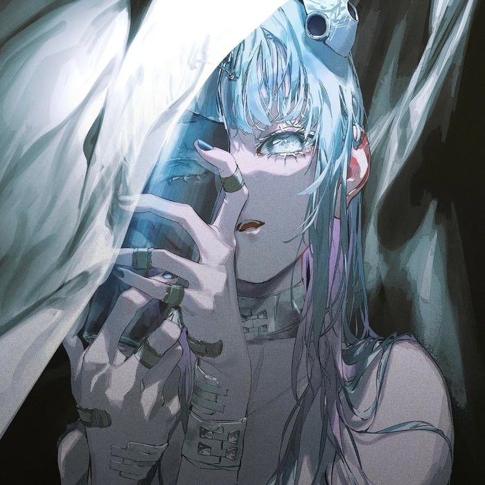 Glacial aura cold anime pfp projecting calm severity and aloof charm