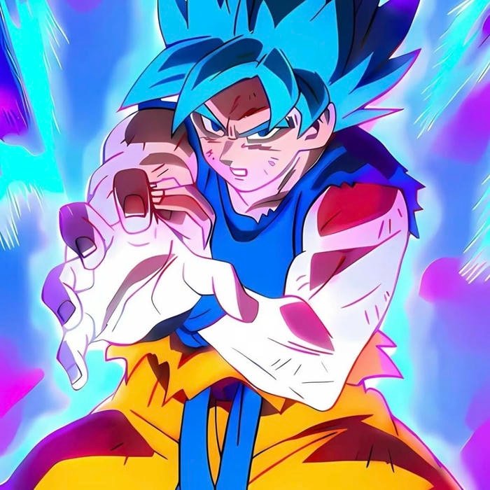 Golden Super Saiyan transformation captured in blazing Vegito pfp