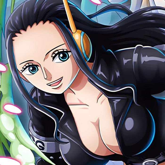 Graceful anime elegance embedded inside robin pfp