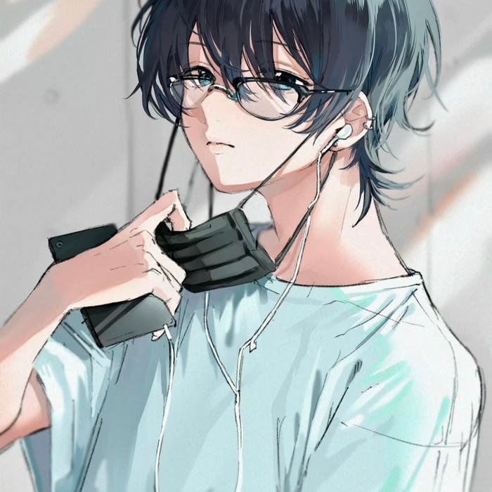 High contrast digital portrait used as anime man pfp aesthetic