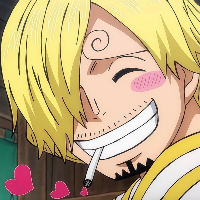 High detail linework carefully traced within artistic Sanji pfp