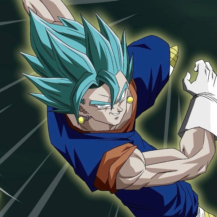 High resolution anime render delivering crisp Vegito pfp clarity