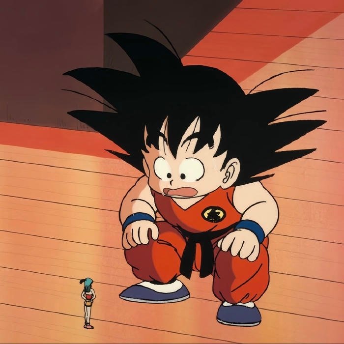 Hyper charged anime figure displayed within dragon ball pfp