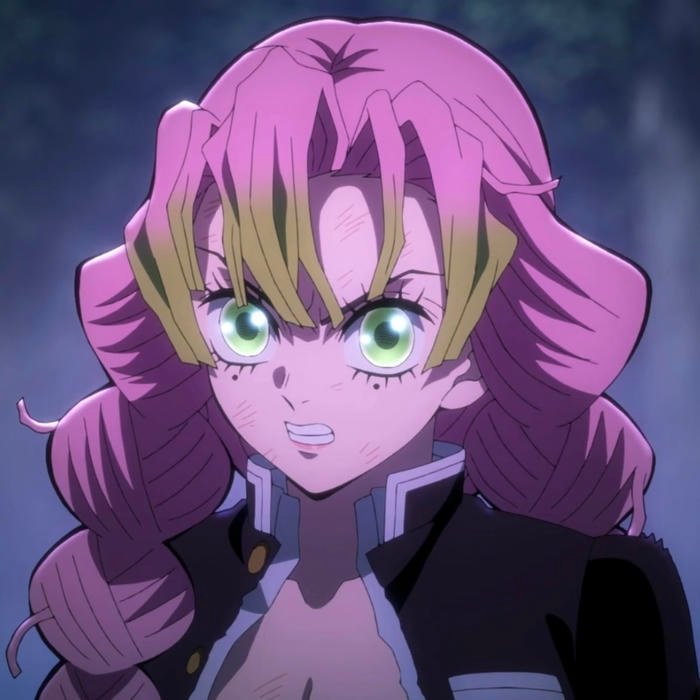 Lighthearted anime expression captured in mitsuri pfp