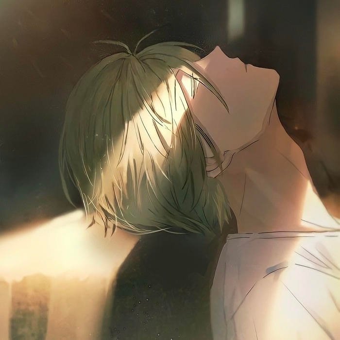 Lonely frame sad anime pfp boy with minimal background