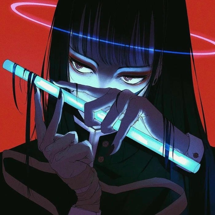 Manic visual presence erupting violently inside crazy pfp