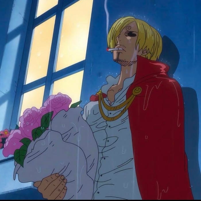 Minimal blurred background keeping full focus on striking Sanji pfp